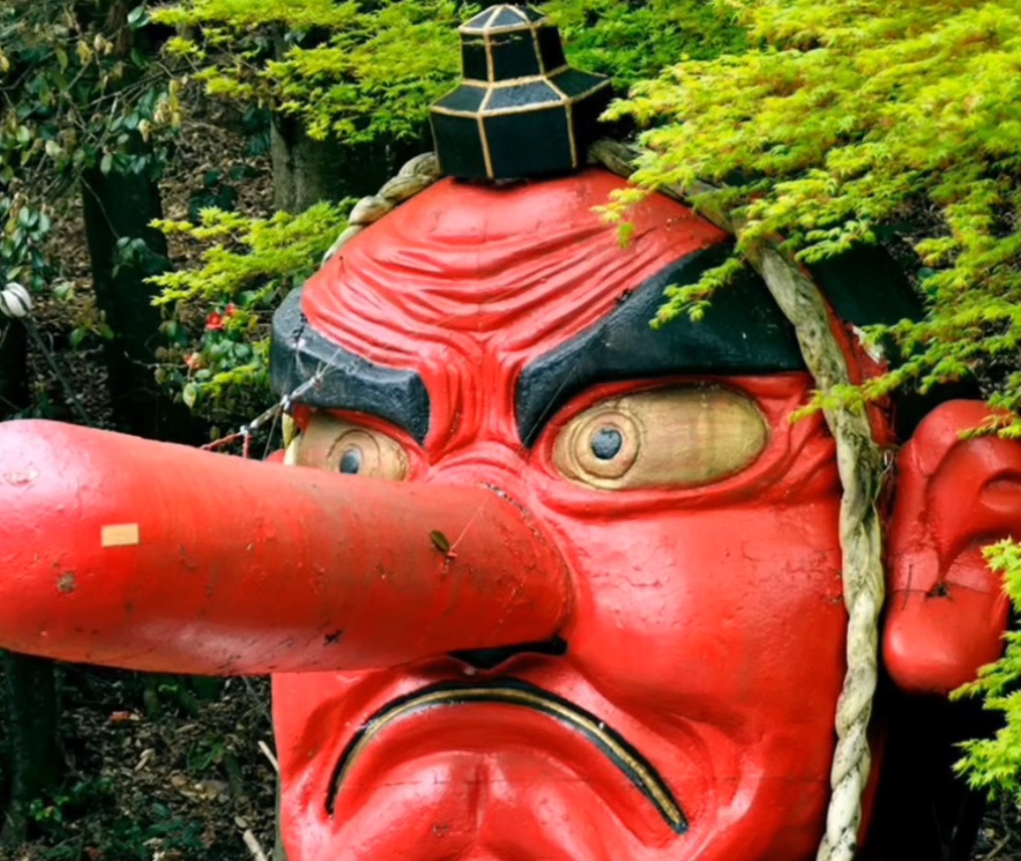 What do you notice about the evil Tengu from Japanese mythology?