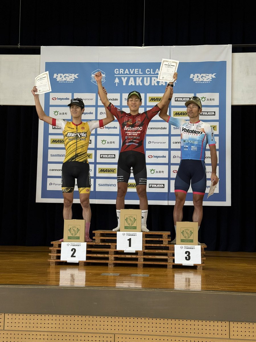 グラベルクラシックやくらいエリートクラスではサポートチームの沢田時選手、阿部嵩之選手は入賞しました👏👏