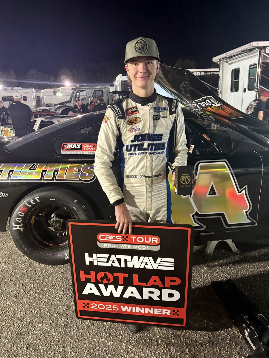 CARSTour's tweet photo. The @HeatWaveVisual Hot Lap Awards go to @mattcox51 and @connerjones88!๐ฅ
@zmaxraceproduc1 | @SoundGearHear | @FloRacing | #CookOut225 https://t.co/JrfvPXSkgV
