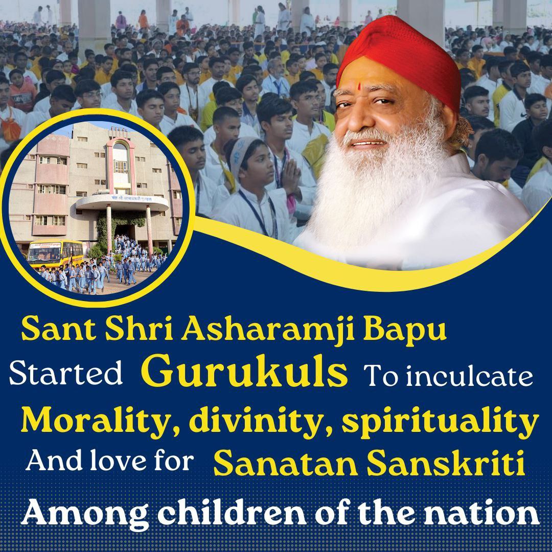 <a href="/YssMumbaiThane/">युवा सेवा संघ, मुंबई-ठाणे</a> Sant Shri Asharamji Bapu कहते हैं – “गुरुकुल का उद्देश्य केवल लौकिक शिक्षा देना नहीं, बल्कि बच्चों को आध्यात्मिक ज्ञान से भी सम्पन्न करना है।” 🌿 यही है सच्ची #GurukulShiksha ✨Sanatan Sanskriti मानवता को सुख और शांती की ओर ले जाती है।