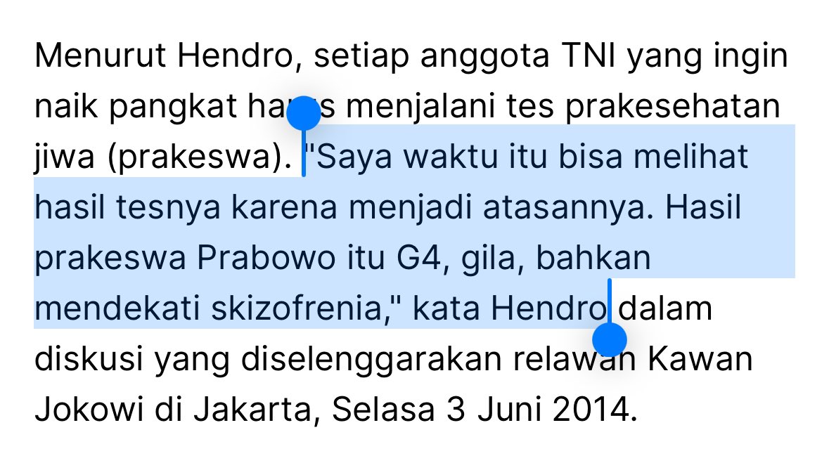 Fedi Nuril (@realfedinuril) on Twitter photo Kalau Hendropriyono mau gue percaya ada pihak asing dibalik demo, berarti gue juga perlu percaya ketika beliau bilang <a href="/prabowo/">Prabowo Subianto</a> itu “gila, bahkan mendekati skizofrenia”.
merdeka.com/politik/am-hen… Kalau Hendropriyono mau gue percaya ada pihak asing dibalik demo, berarti gue juga perlu percaya ketika beliau bilang <a href="/prabowo/">Prabowo Subianto</a> itu “gila, bahkan mendekati skizofrenia”.
merdeka.com/politik/am-hen…