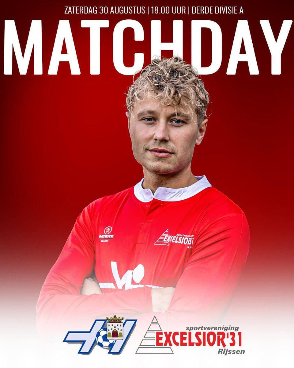 🔴⚪️MATCHDAY!🔴⚪️         

⚽️ <a href="/VVHoogeveen/">VV Hoogeveen</a> - <a href="/excelsior31/">SV Excelsior'31</a> 
🏆 Speelronde 3
🕘 18.00 uur 
📍 Bentinckspark, Hoogeveen
🔗LIVE 👉🏻 youtube.com/watch?v=mum7k5…