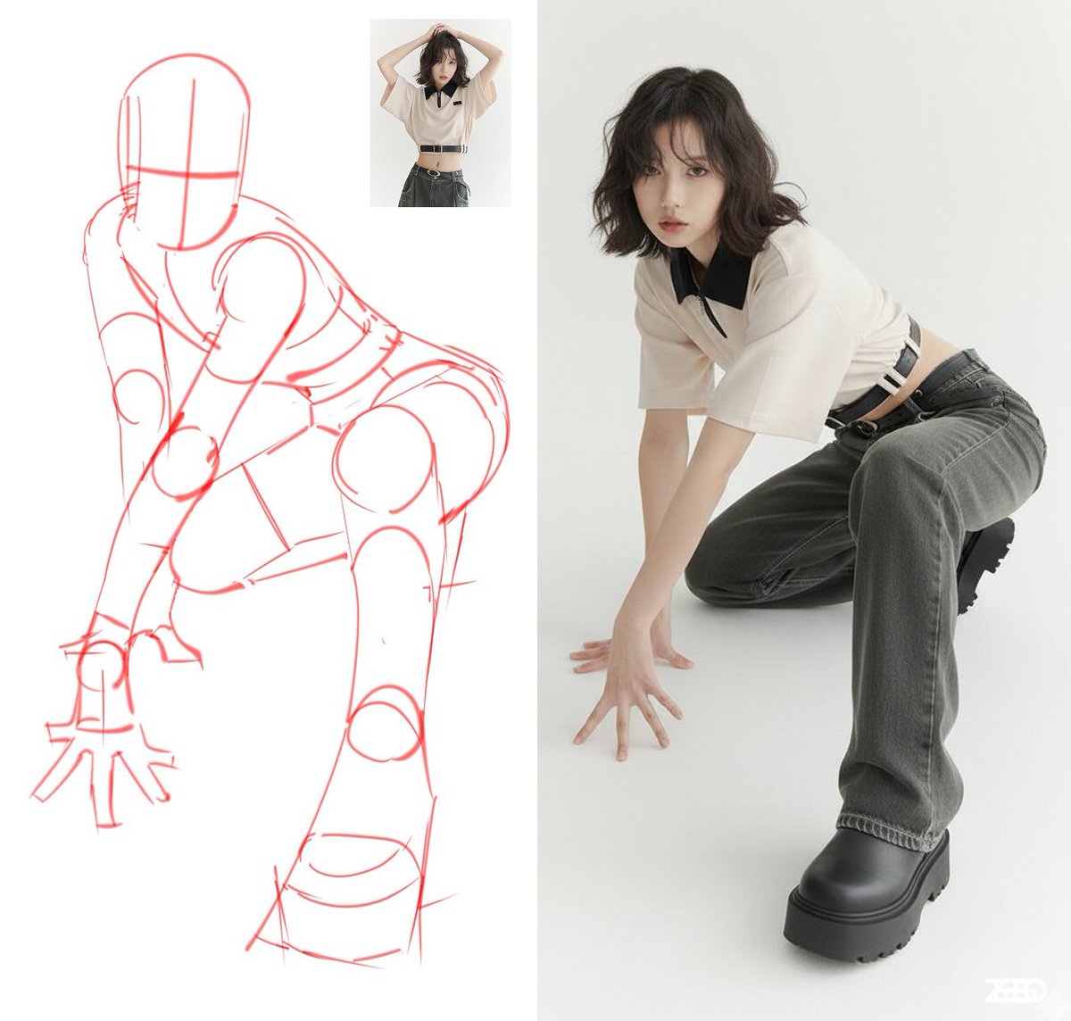 The_DailyAi's tweet image. Google just build the craziest AI photo editor ever

 Nano Banana in Gemini is wild 

People are already dropping insane use cases

10 wild examples :

1. Model pose like the sketch