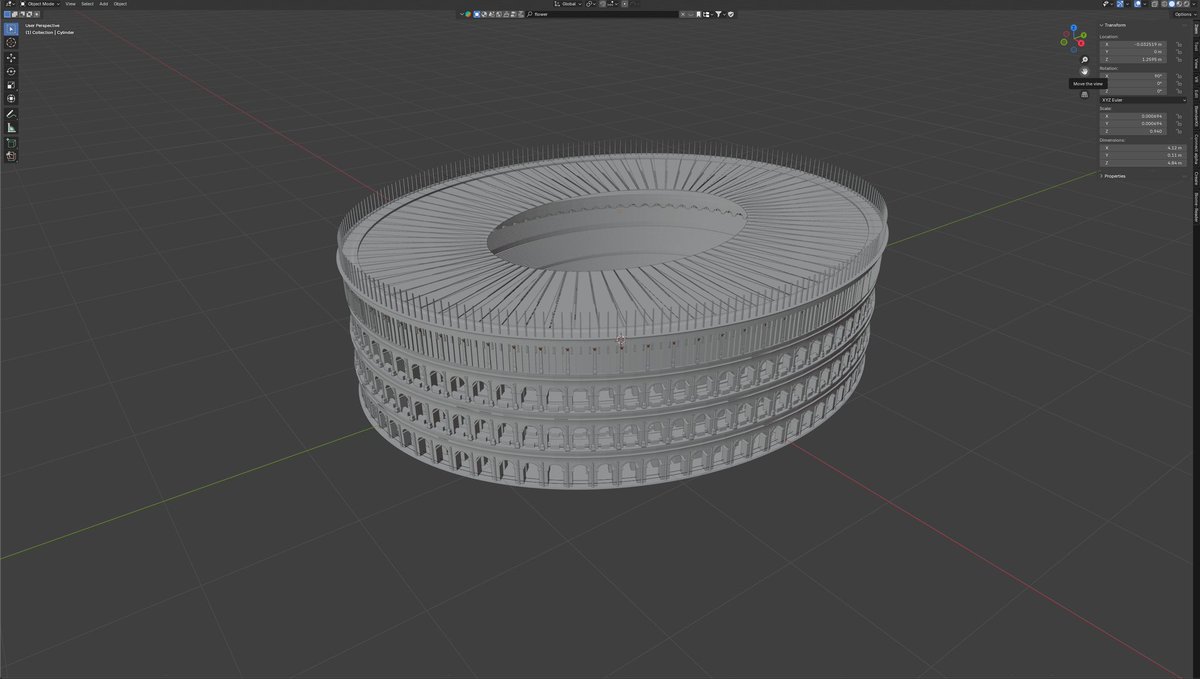 epsilon7500f's tweet image. コロッセオのモデリング完了
#blender #b3d