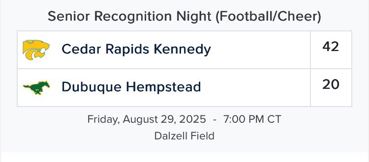 Cedar Rapids Kennedy Football tweet media