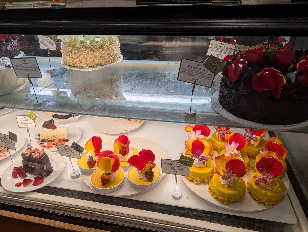 At Extraordinary Desserts in San Diego. We'll order for you. What would you like?