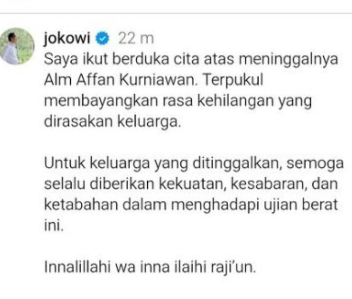 SEgo Liwetยฎ (@darsalexandra1) on Twitter photo Kenapa postingan nya di hapus jok? Rencana lu gagal total kan? yang seharusnya DPR berhadapan dengan amarah rakyat, sekarang meluas ke kepolisian alat pukul lu, dan lu minta di terbangkan ke LN, udah terbang ke LN lewat medan belum jok? <a href="/jokowi/">Joko Widodo</a> ? Kenapa postingan nya di hapus jok? Rencana lu gagal total kan? yang seharusnya DPR berhadapan dengan amarah rakyat, sekarang meluas ke kepolisian alat pukul lu, dan lu minta di terbangkan ke LN, udah terbang ke LN lewat medan belum jok? <a href="/jokowi/">Joko Widodo</a> ?
