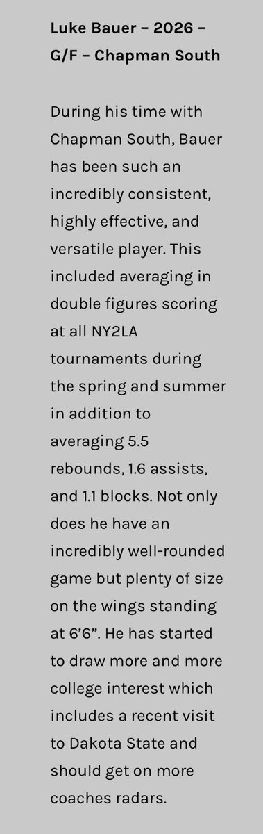 lbauer32's tweet image. Thank you @ny2lasports for the write up. 

@Gibbs_Dan_ @KevinMoses38 @cba_south @CBAsouth_U17 @IKEBoysHoops