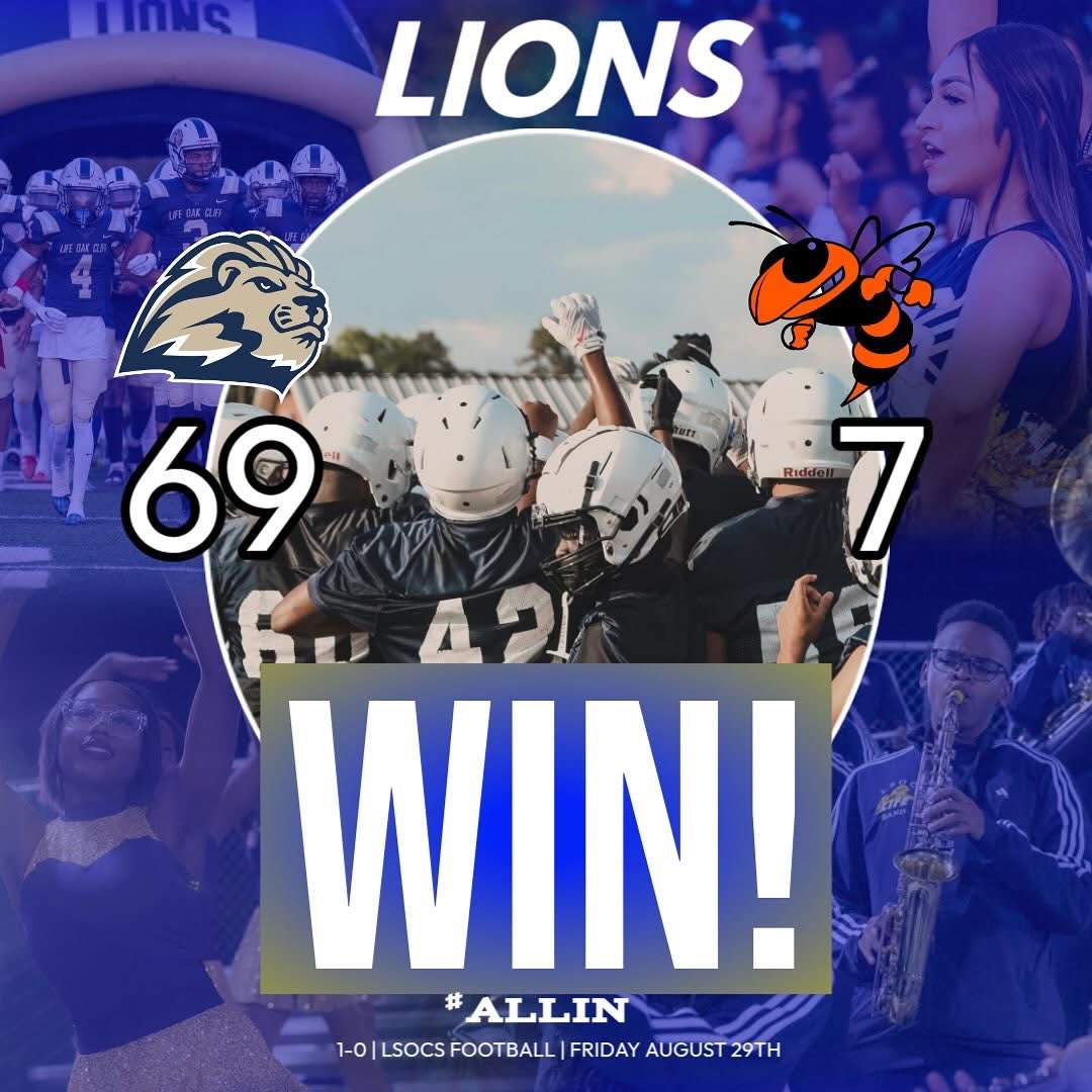 Your Life Lions opened up on the road at Kemp with a 69-7 victory tonight.  #ALLIN