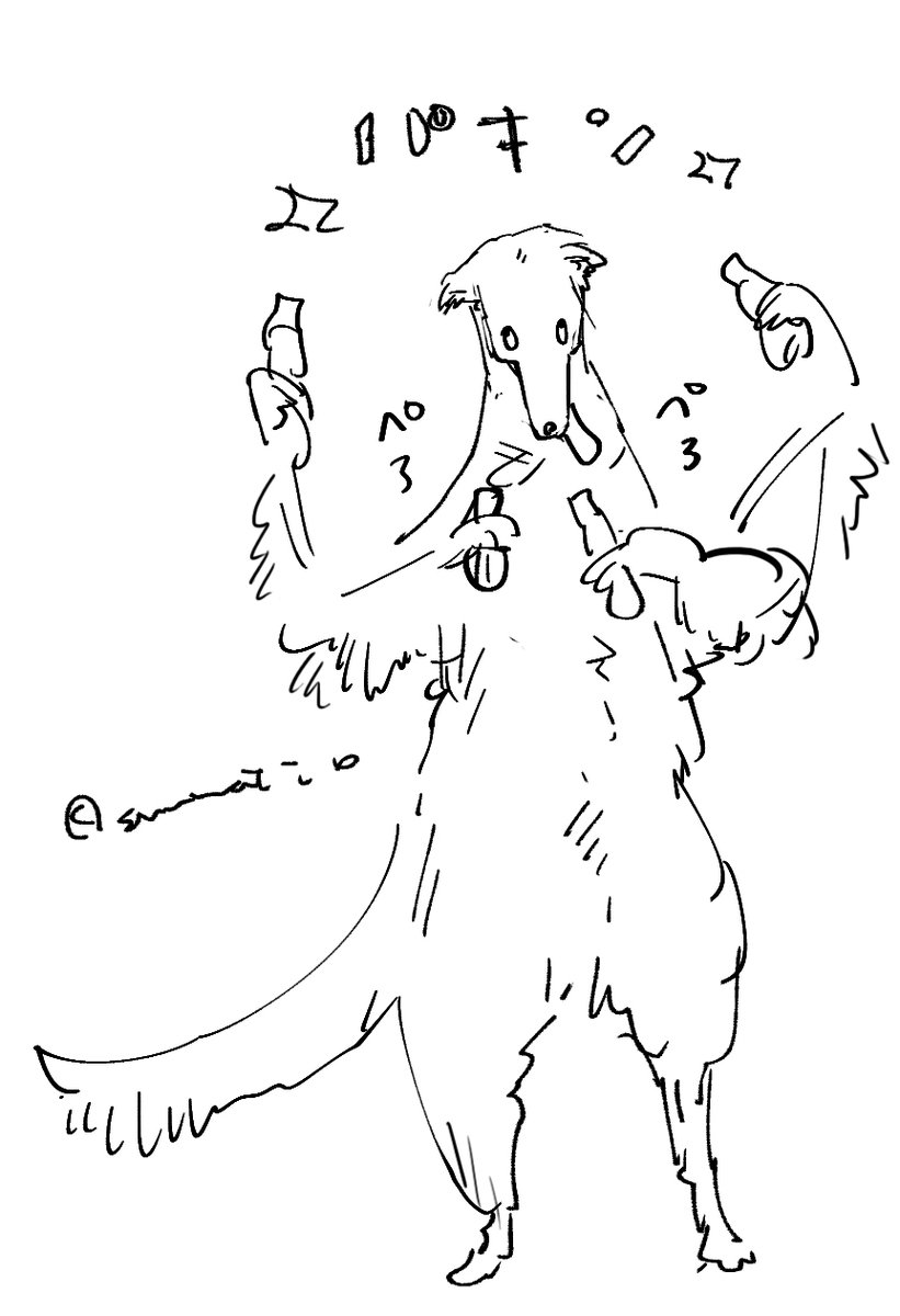 パピコを割って分けないボルゾイ