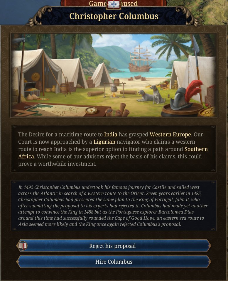 nekotei_m's tweet image. #EU5 #ProjectCaesar
Tinto Flavour#38はポルトガル固有コンテンツの紹介
forum.paradoxplaza.com/forum/develope…

◎ポルトガル（Tier2 / DHE62）
■歴史的背景…