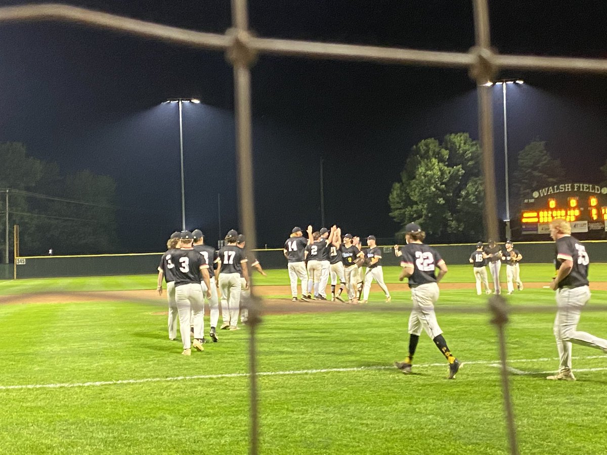 Warriors defeat Air Freight Unlimited 7-3 to advance in the Class A State Tournament.  Spanier with another gutsy performance on the hill. Marshall with 3 doubles and MBA POG honors.  On Deck: Warriors face the Miesville MudHens tomorrow at 1:30 pm. in Gaylord