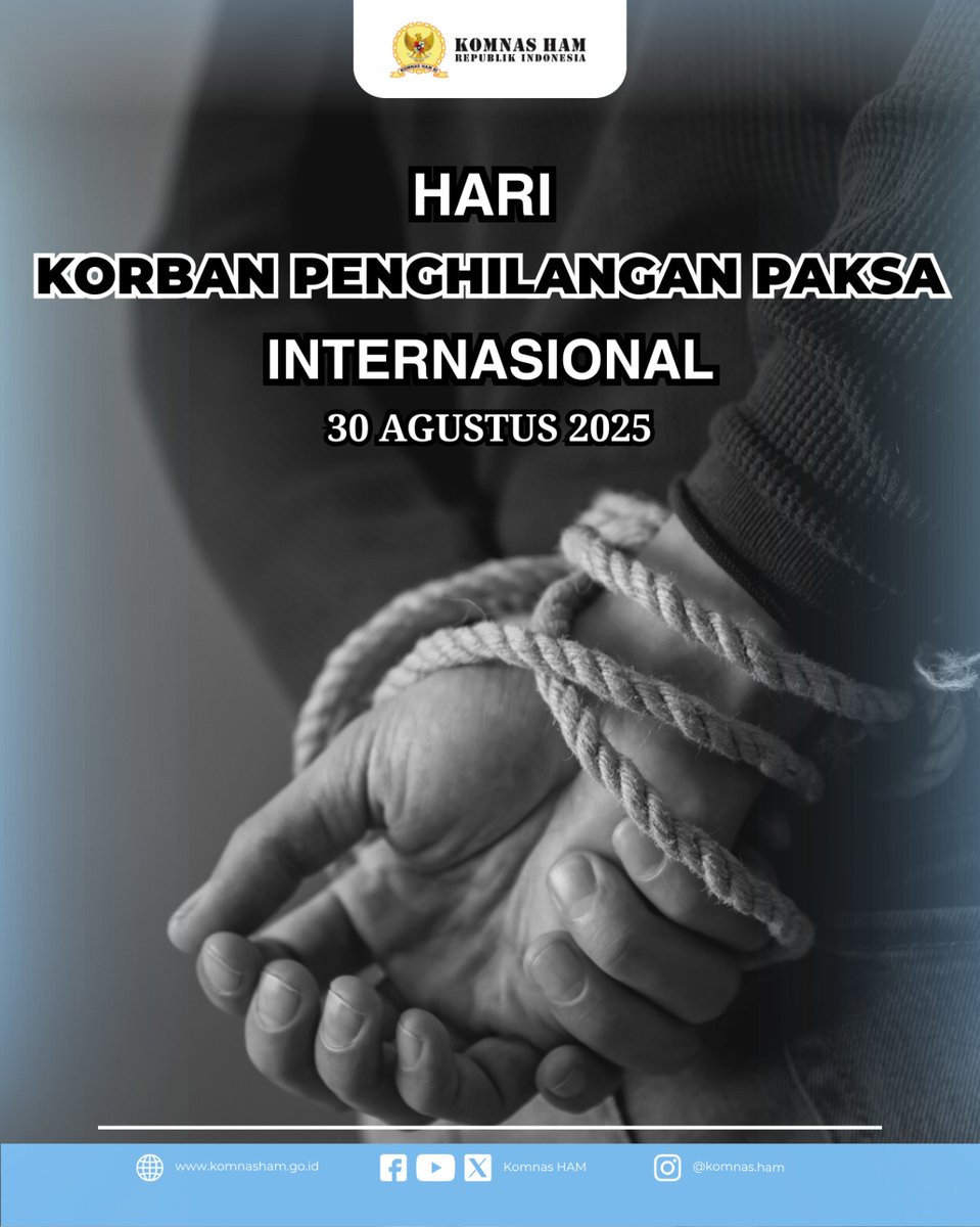 Hambuddies, tahukah kalian bahwa 30 Agustus ditetapkan oleh PBB sebagai Hari Anti Penghilangan Paksa Internasional sejak 2011. Hari ini menjadi bentuk dukungan secara moral bagi keluarga korban dan untuk meningkatkan kesadaran akan isu tersebut.
