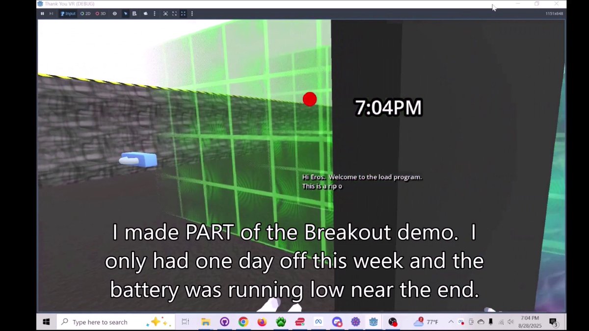 davididev's tweet image. Happy #screenshotsaturday.  Doing some #godotengine #VR work this week.  I was inspired by the Matrix in this part of the project...
youtube.com/watch?v=iGlCre…
