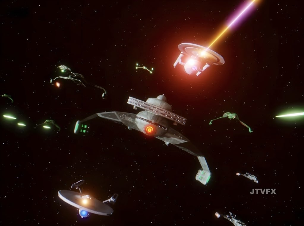 startrek_ships's tweet image. From the trailer for Wolf 359: The Massacre II by JTVFX

binged.it/45EA1WY

#KTINGAClass #ExcelsiorClass #ConstitutionClass (variant) #BRELClass BIRD-OF-PREY