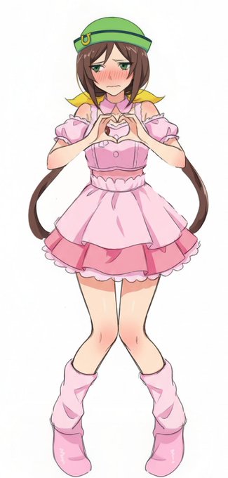 「めにしゅきラッシュっしゅ!」 「あ、あのトレーナーさん、この年齢でこの格好は犯罪的だと思うんですが……」 駿川たづなさんに着せてみた 「似合ってますよ」 「!?」