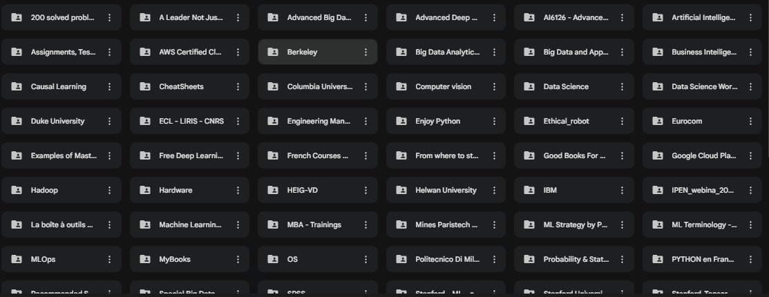 All free courses on google drive.

MBA
AWS
Python
BIG DATA
Data Science
Data Analytics
Ethical Hacking
Cloud Computing
Machine Learning
Artificial Intelligence

To get it:

1. LIKE &amp; RETWEET [MUST]
2. Comment " SEND "
3. Follow me (So, I can DM you)