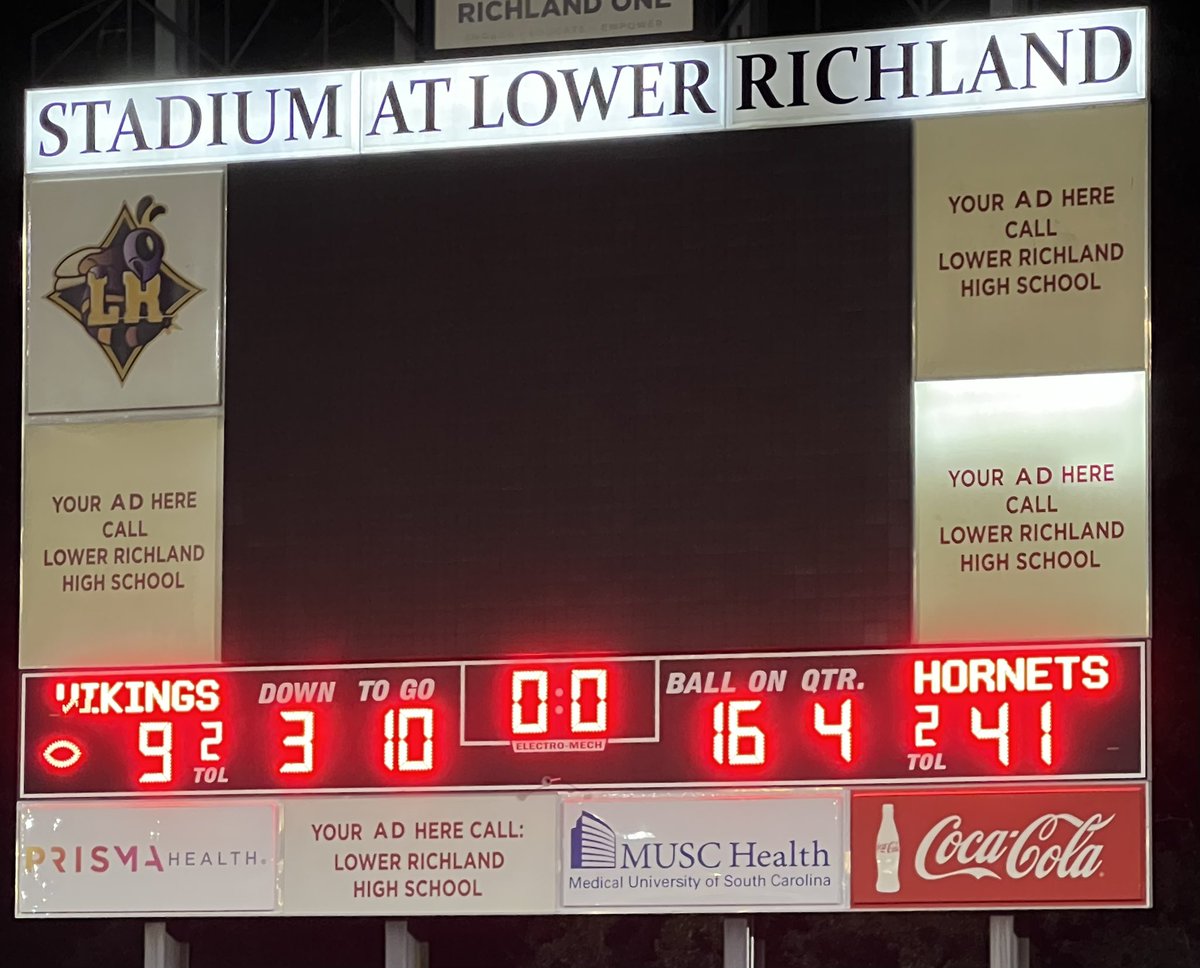 Great home opener win for our 💎 🐝’s with a 41-9 victory against the SV Vikings! <a href="/lrhsdhornets/">Lower Richland High School</a> <a href="/DiamondHornetFB/">Lower Richland Football</a>