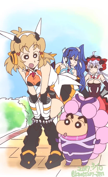 クレヨンしんフォギア〜嵐を呼ぶ歌姫〜 #見た事あるアニメ2つをごちゃまぜにする見た人もやる