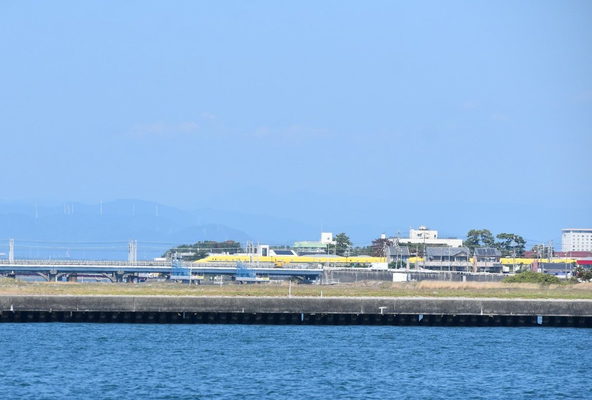 yu_poron's tweet image. 2025.08.30.sa.13:10頃
ドクターイエロー 
のぞみ検測　下り
新居付近を下っていきました🚄

#ドクターイエロ
#T5