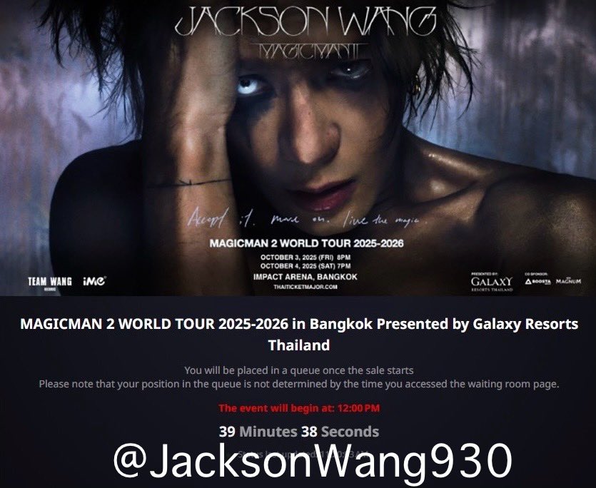 JacksonWang930's tweet photo. รักฉันด้วยนะคะ 🥹 @JacksonWang852 

[บน]

ถ้าได้บัตร vip 18,000.-
แจก 1,800.- (2คน)

#JacksonWang 
#MAGICMAN2inBKK
#MAGICMAN2WORLDTOUR https://t.co/M0VwmO8XFY