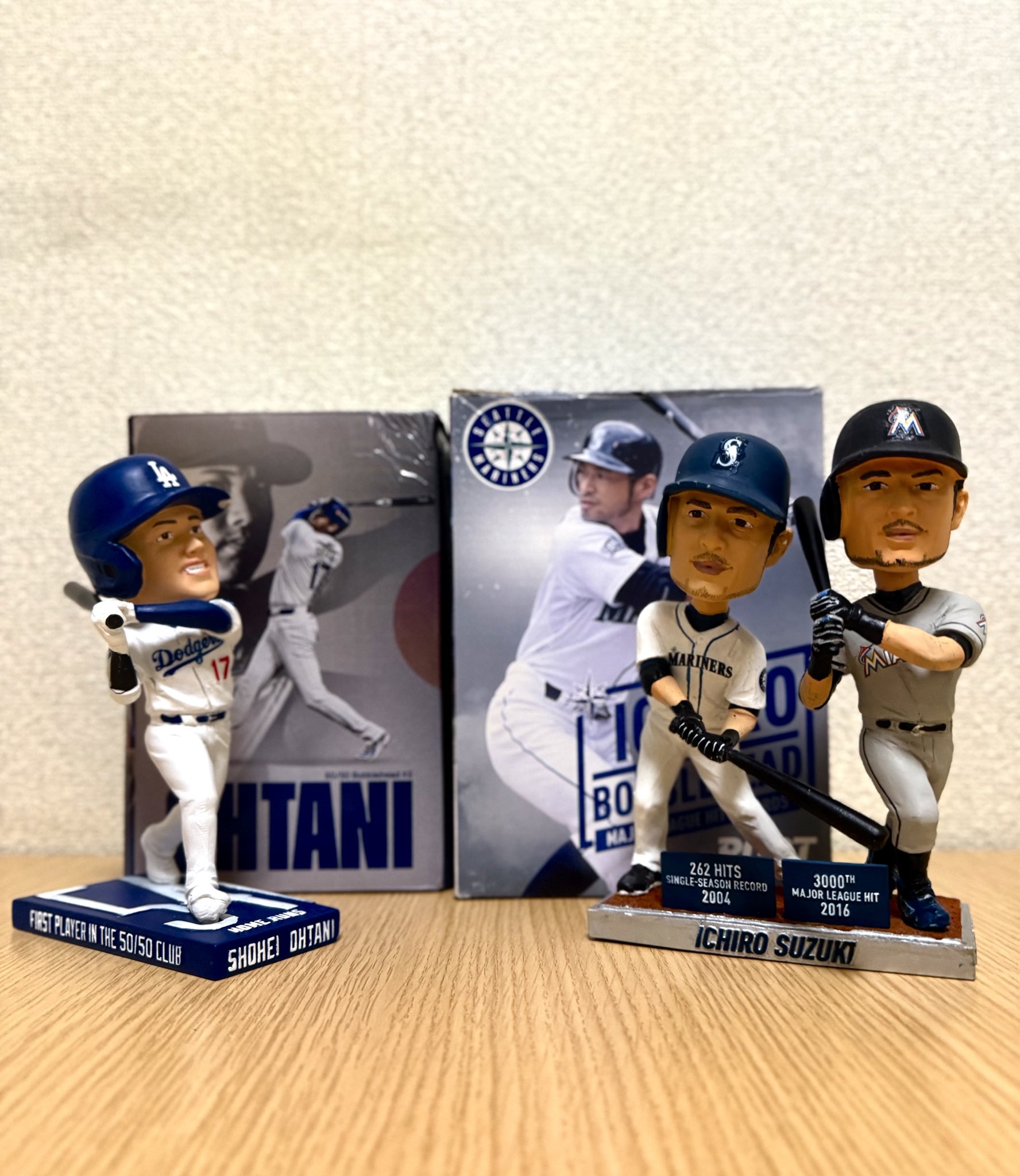 大谷翔平&イチロー】新人王受賞記念 ボブルヘッド 223個限定 新品 大谷