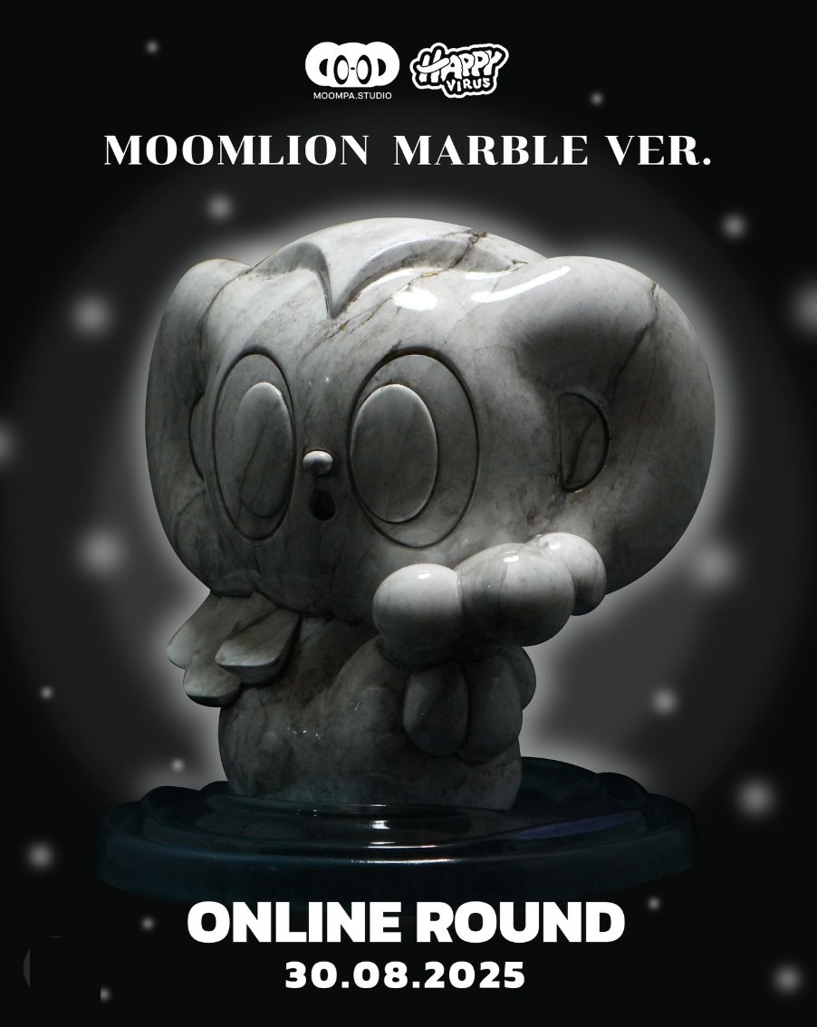 #TOYSREVILTOYNEWS: MOOMLION MARBLE Version by <a href="/MoompaStudio/">moompa.studio</a> launched for online sale, post-#PopToyShowSG! Find out more on #TOYSREVIL: toysrevil.blogspot.com/2025/08/august…

Sized 10cm tall #resintoy in LE of 30pcs only.

#Moompa
#MoompaStudio
#toynews
#toysblog