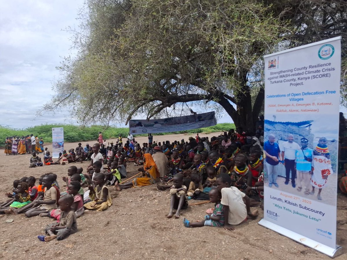 VivaAfric's tweet image. #EndOpenDefecation The County Government of Turkana in partnership with UNICEF Kenya and the Korea International Cooperation Agency, have today celebrated the certification of seven villages in Loruth, Kaikor/Kaaleng Ward, Kibish Sub-County as Open Defecation Free.