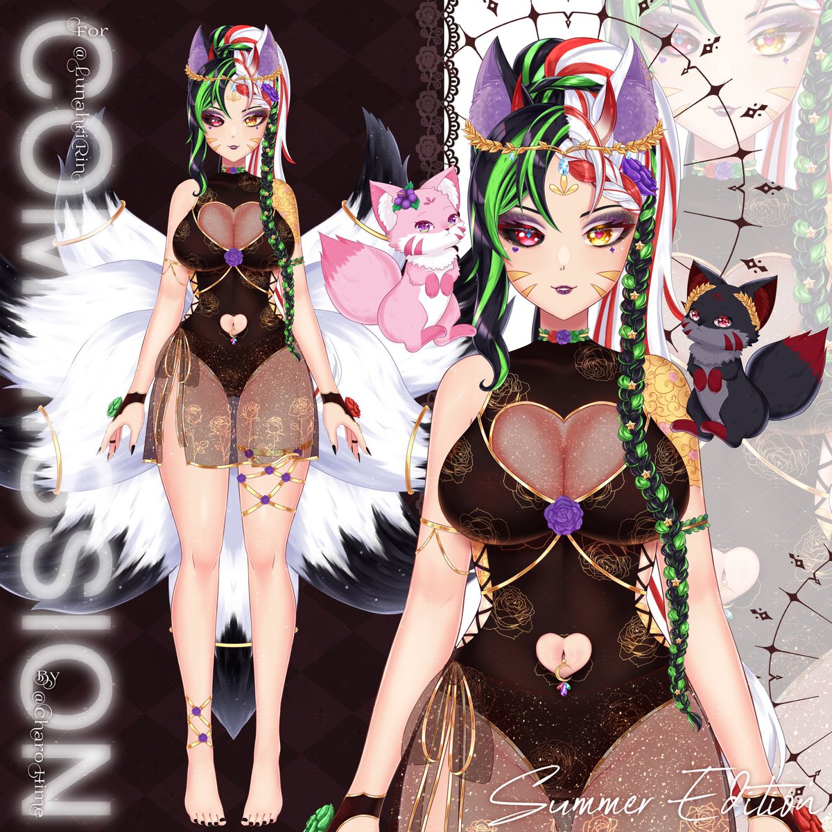 Selling these two models for $1000 together both are fully rigged and if your interested I’ll put it up on kofi. I loved this model for a long time but it’s time to go to a good home. Link for first model animation: x.com/chaosvermillio…