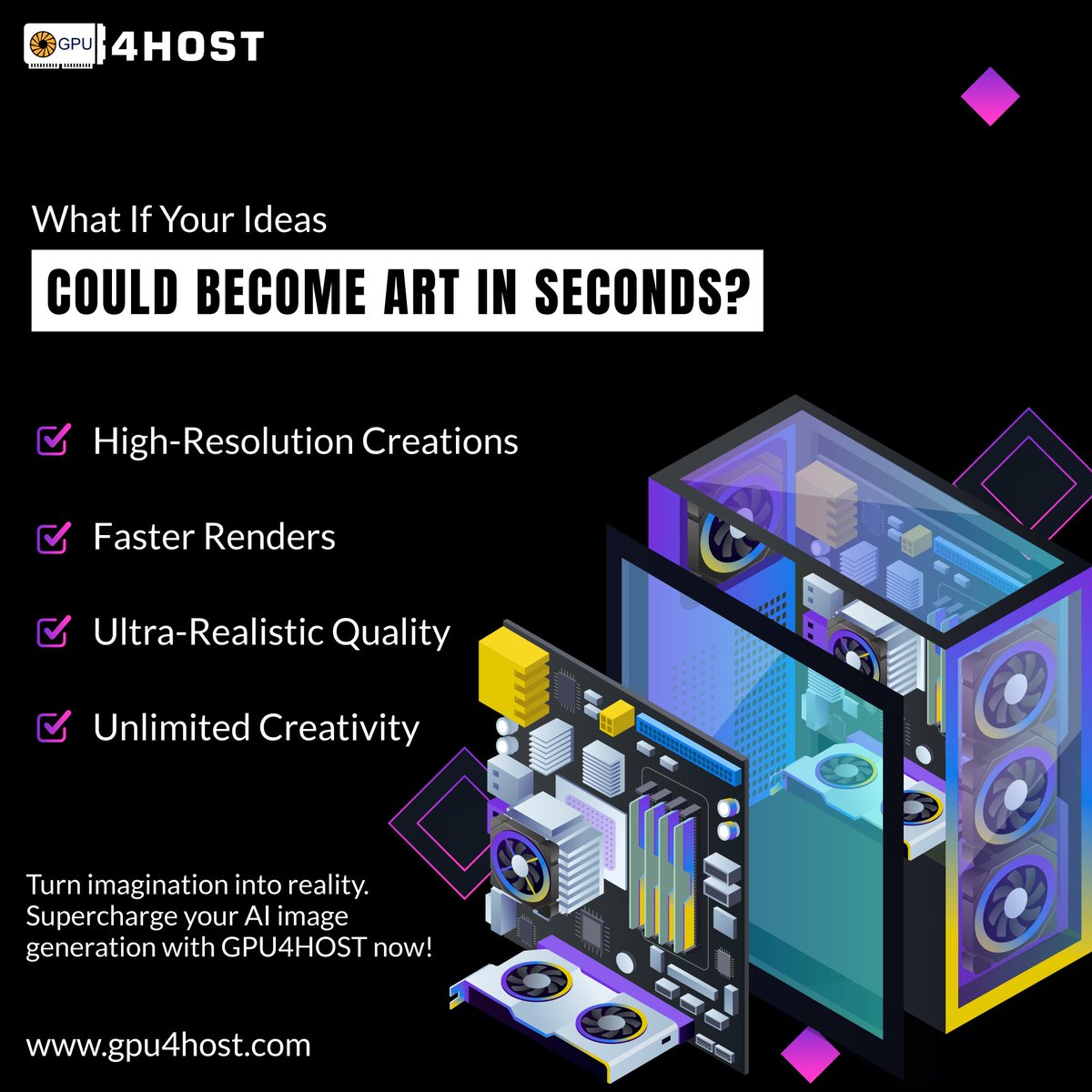 What if your ideas didn’t just stay in your head… but came to life in seconds? 
🎨 Create it.
 ⚡ Render it.
 🚀 Own it.

#hosting #server #gpudedicatedserver #aiimagegenerator #aiserver #webhosting #gpucards #gurukulshiksha #MarathaReservation #ParamSundariTrailer #cloudburst
