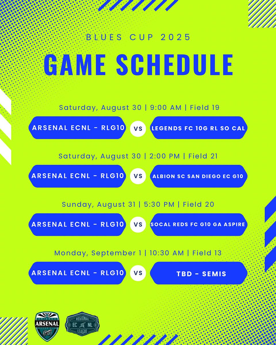 Blues Cup August 30-September 1!
<a href="/ECNLgirls/">ECNL Girls</a> <a href="/TopDrawerSoccer/">TopDrawerSoccer</a>