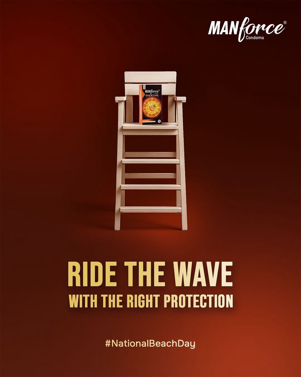 Because aapke aur pleasure ke beach koi nahi aana chahiye!

#NationalBeachDay #Beach #Waves #Manforce #CondomNahiManforceBolo #ManforceCondoms
