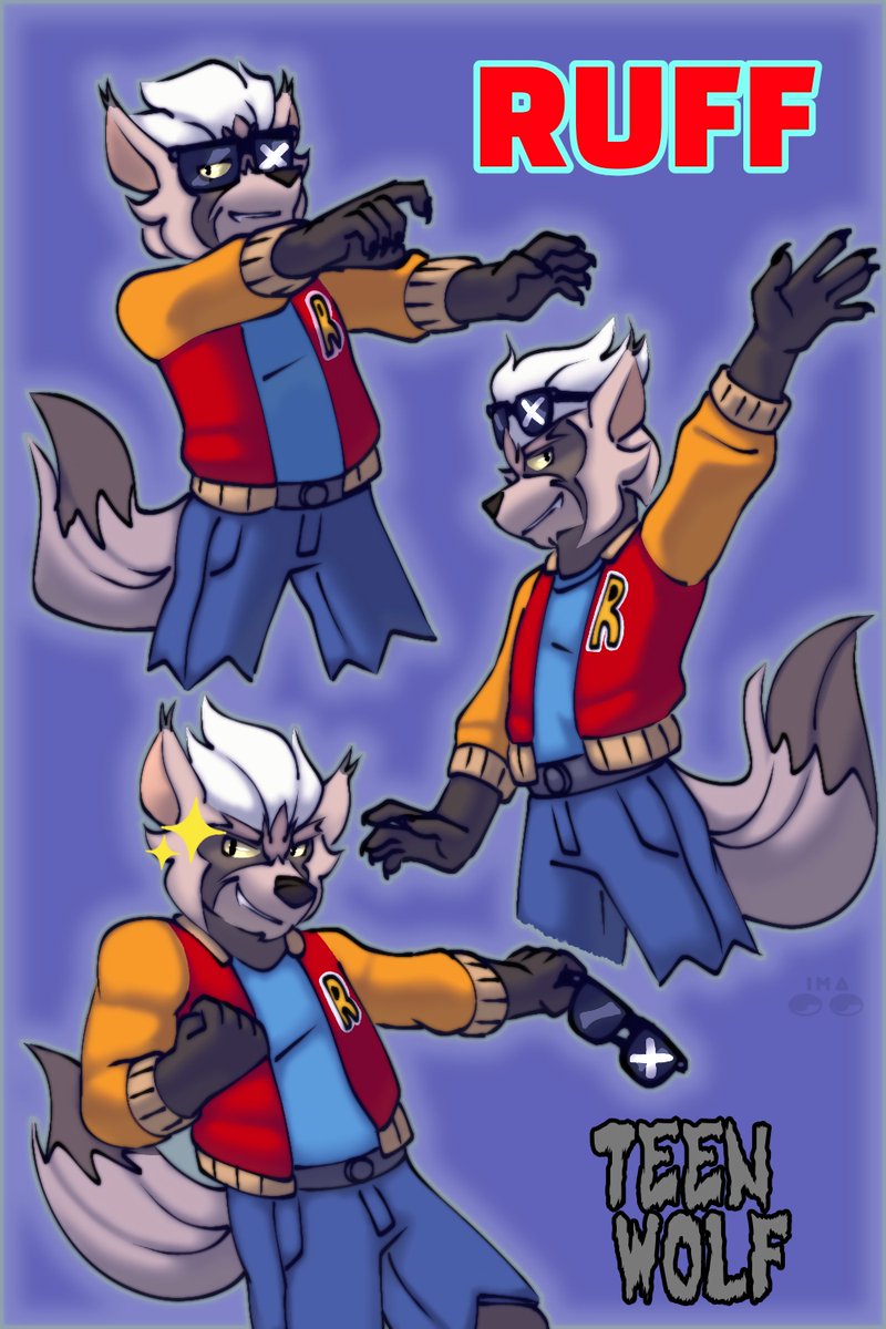 Ruff Teen Wolf 🐺 👓 

Toda esa facha en este perro dio mio que me derrito aaaaa 

Espero les guste 💛 🥺 
#BrawlStars