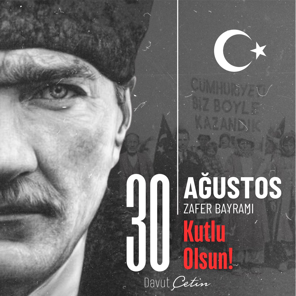 103 yıl önce, milletimizin bağımsızlık inancı, özgürlük tutkusu ve vatan sevgisiyle yazılan büyük bir destanın günüdür 30 Ağustos!🇹🇷

“Milletin bağımsızlığını, yine milletin azim ve kararı kurtaracaktır.”
Gazi Mustafa Kemal Atatürk’ün bu inancı, 30 Ağustos 1922’de Dumlupınar’da