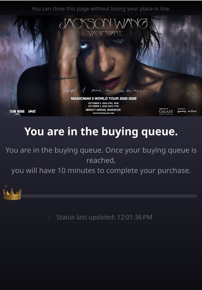 จะได้บัตรมั้ย🥲

#MAGICMAN2inBKK
#MAGICMAN2WORLDTOUR
#JACKSONWANGWORLDTOUR
