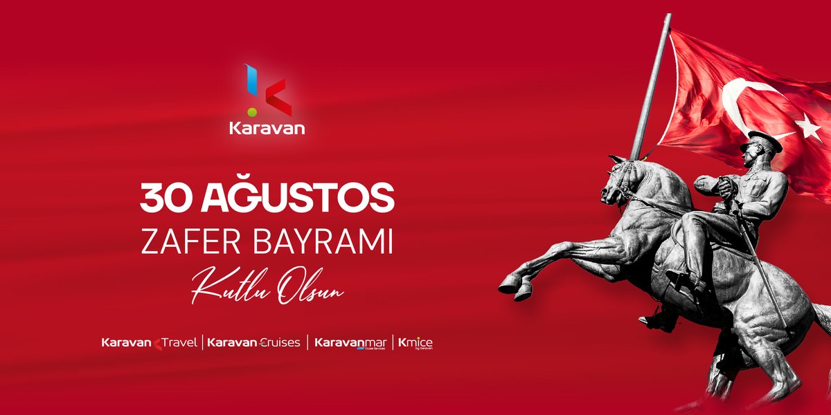 30 Ağustos Zafer Bayramı'mız kutlu olsun!
Happy August 30th Victory Day!

#30agustos #zaferbayramı #kutluolsun
#karavanturkey #karavanmar #kmice#karavancruises