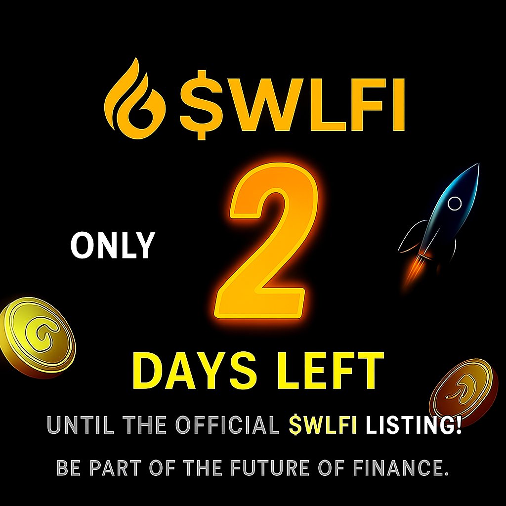 alalyst7's tweet photo. $WLFI SPOT LISTING COUNTDOWN: 2 DAYS LEFT! 🔥
Get ready—major CEXs & DEXs are gearing up for the $WLFI launch on 1/9! 🚀
Stay tuned for updates & don’t miss out!
#WLFI #Crypto #DeFi https://t.co/UeUiaNkKZE