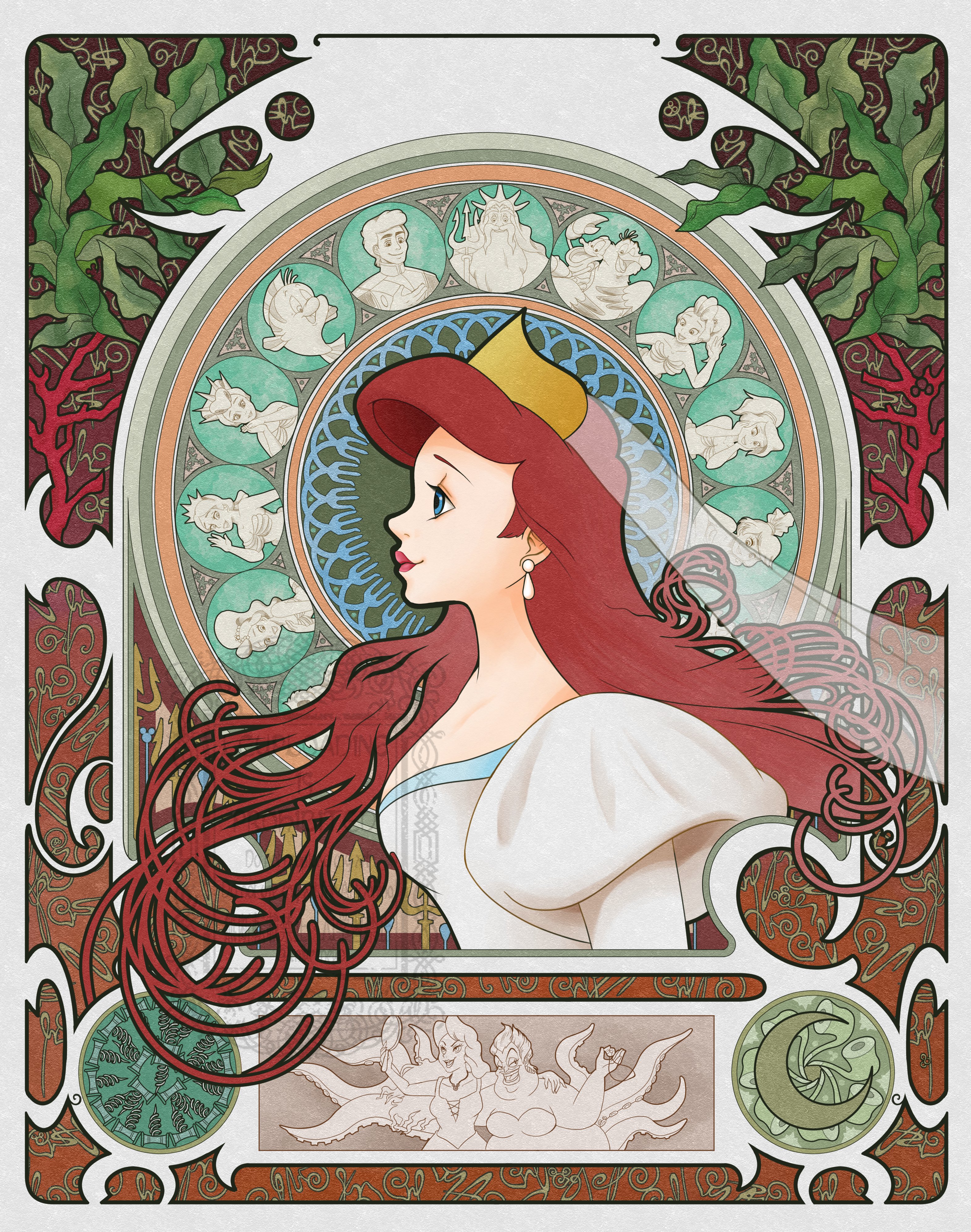 ミュシャオマージュ「月」 Amazon.co.jp: Alphonse Muchaアルフォンス・ミュシャ画家の作品