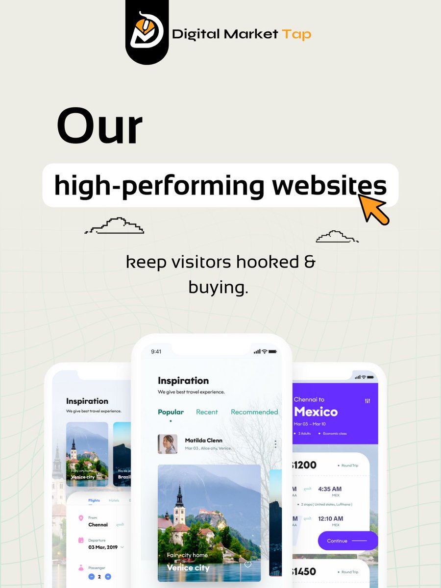 DmtWebservices's tweet image. Why is your website losing customers?
❌ Slow loading speed  
❌ Not mobile-optimized  
❌ Poor user experience  
We build high-end websites that load fast, look sharp, and convert.  
Let your website do what it’s meant to — perform.
#website #betterweb #new