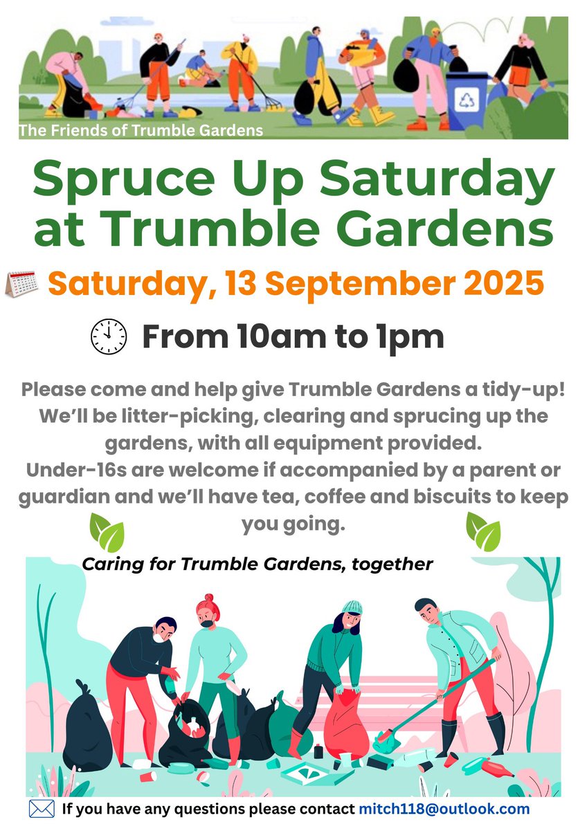 <a href="/JasonForCroydon/">Jason Perry - Mayor of Croydon</a> Excellent news to read that <a href="/TrumbleGardens/">Friends of Trumble Gardens CR7</a> is going to get an update..well done. 👏👏👏

Do share our Spruce Up Saturday event on 13 September please..🙏🙏