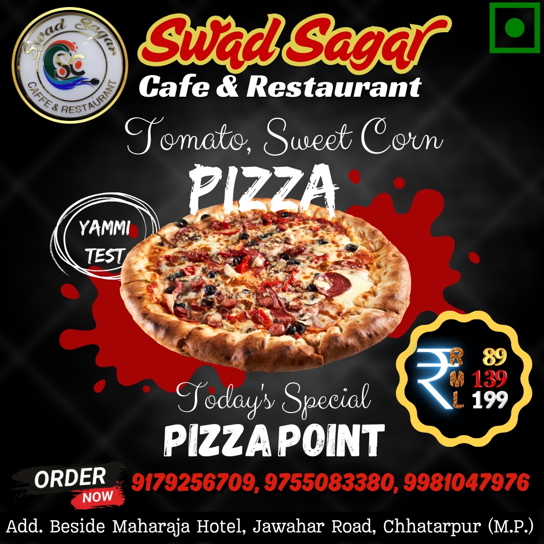 Dheerendra Kumar Gupta (@itsdheerendrag) on Twitter photo 🍕🔥 "पिज़्ज़ा की दुनिया में आपका स्वागत है!"
<a href="/itsdheerendrag/">Dheerendra Kumar Gupta</a>
📍 आपका फेवरेट स्पॉट: महाराजा होटल के बगल में, जवाहर रोड, छतरपुर (म. प्र.)
📞 ऑर्डर करें: 9179256709, 9755083380, 9981047976
📲 होम डिलीवरी Available – Cafe & Zomato पर
#pizza #pizzaparty #pizzalover #pizzalovers 🍕🔥 "पिज़्ज़ा की दुनिया में आपका स्वागत है!"
<a href="/itsdheerendrag/">Dheerendra Kumar Gupta</a>
📍 आपका फेवरेट स्पॉट: महाराजा होटल के बगल में, जवाहर रोड, छतरपुर (म. प्र.)
📞 ऑर्डर करें: 9179256709, 9755083380, 9981047976
📲 होम डिलीवरी Available – Cafe & Zomato पर
#pizza #pizzaparty #pizzalover #pizzalovers