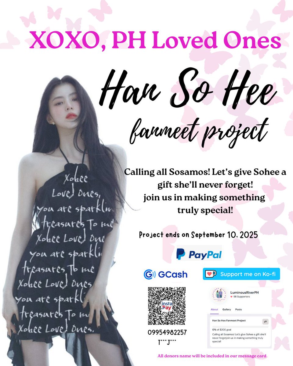 luminousriverPH's tweet photo. We’re back to celebrate our beloved Han So Hee! Let’s welcome her to Manila with an unforgettable fan project!
#XoheeLovedOnes_in_MANILA
#한소희 #HANSOHEE
https://t.co/ONsGVjMPvp https://t.co/7DNu3uwb36