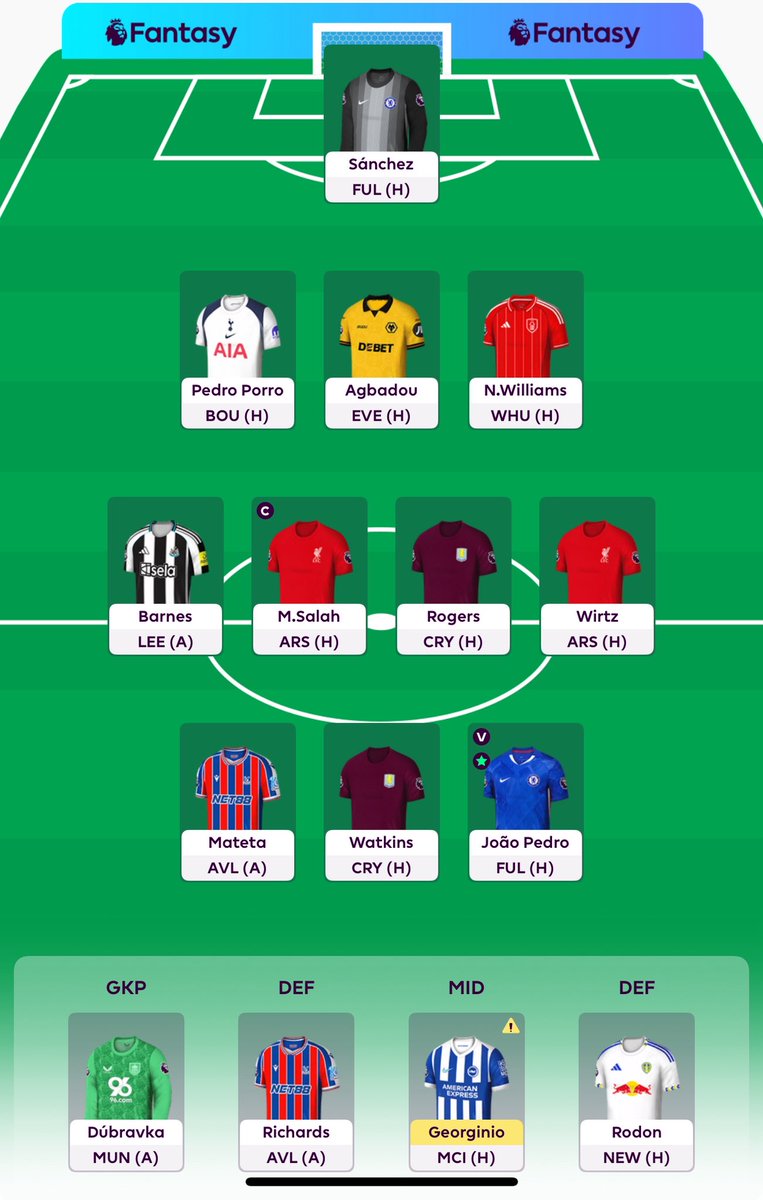 GW3 Troops 🫡
Salah Captain ©️👑

2/2 FT Used 🔁
Palmer &gt; Barnes 
Guiu &gt; João Pedro

Good luck everyone! 👊🏼

#FPL #FPLCommunity