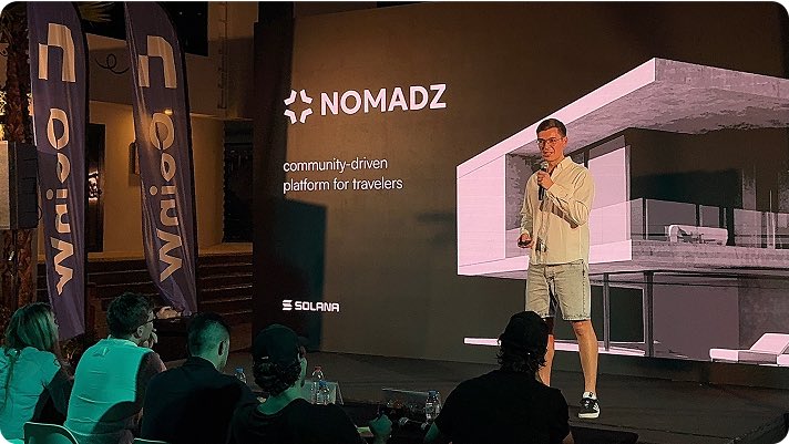 The future of travel just landed on Solana 
• Meet <a href="/nomadz_co/">Nomadz🧳</a> - the world’s first crypto-native booking platform that’s revolutionizing how digital nomads, founders, and crypto enthusiasts book their stays worldwide.