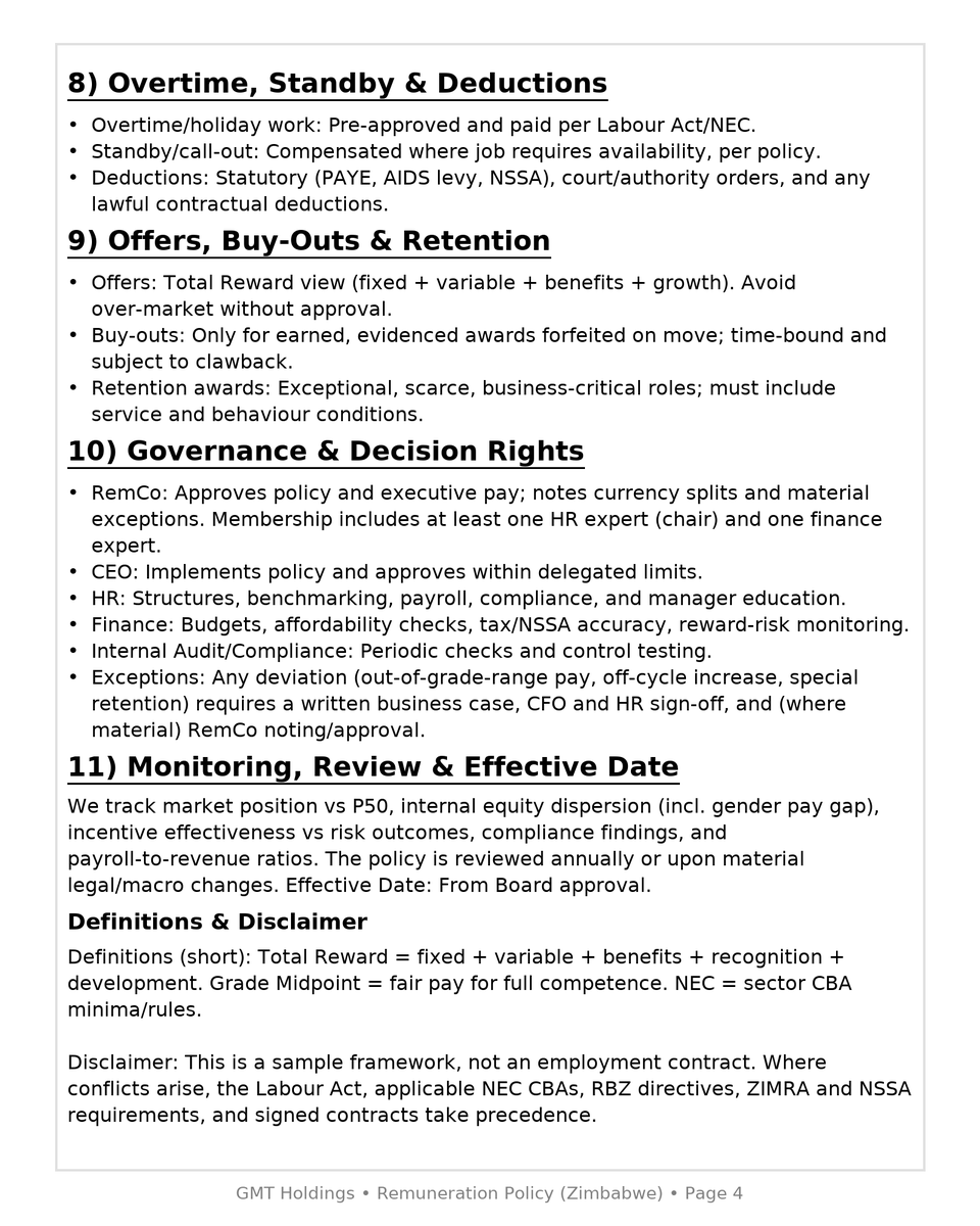 Here is a sample remuneration policy. 
<a href="/ipcconsultants/">IPC Consultants</a>