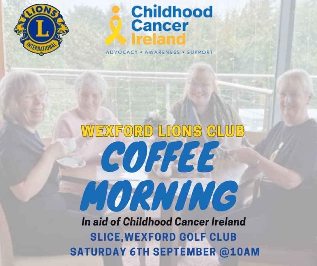Please support our coffee morning, it’s for such a worthy cause #Wexford #community