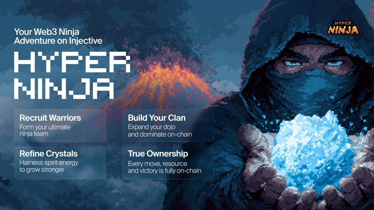 .<a href="/HyperNinja_INJ/">HyperNinja 🥷</a> is here 🧨🎮🥷

Recruit warriors, refine crystals, and build your clan in this ninja-themed Web3 game on <a href="/injective/">Injective 🥷</a>!

Everything you earn stays yours fully on-chain.💎
