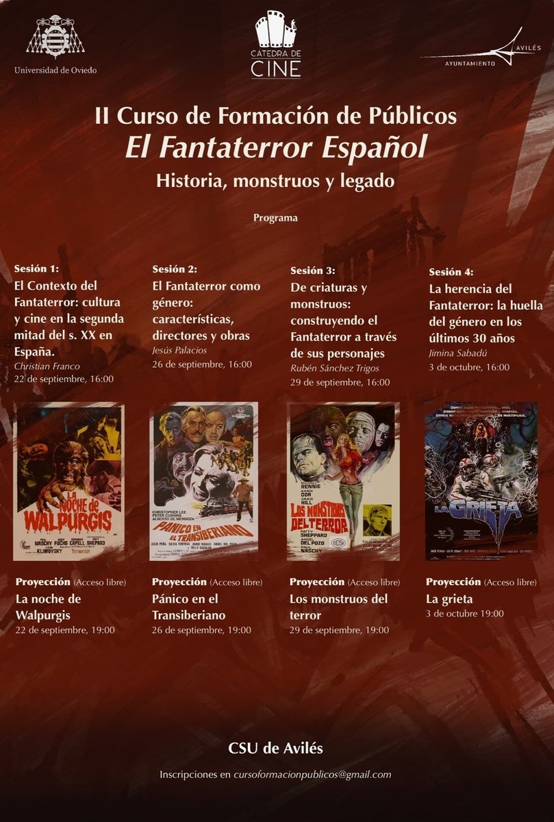 #fantaterror #cine #cineespañol #horrormovies #aviles #asturias #universidaddeoviedo #catedradecine