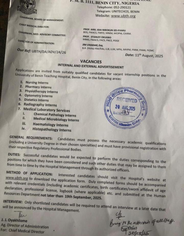 🚑💼 Need to submit your medical internship applications without stress?
Let us handle it! ✅ Fast ✅ Reliable ✅ Hassle-free
📍 Serving medical professionals in Nigeria.

📩 DM us today – focus on your career, we’ll handle the delivery!

chat.whatsapp.com/F5p5qucEcePB8J…