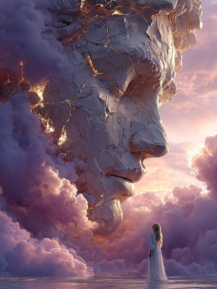 Through every break, gold rises; through her gaze, calm grows